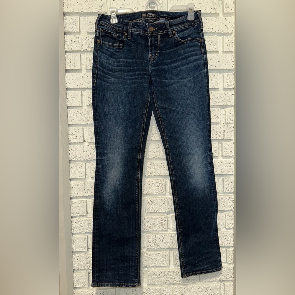 Silver Aiko Dark Blue Straight Leg Women's Jeans